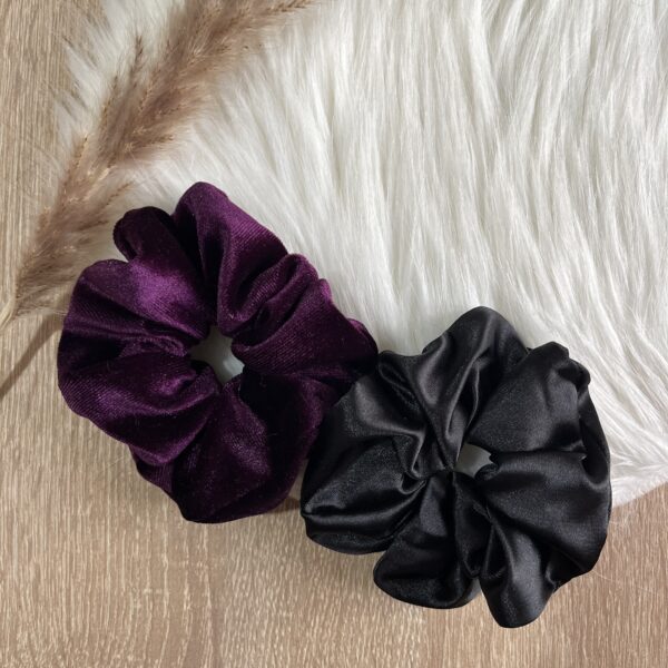 Lot de 2 chouchous Noir et Violet