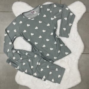 Pyjama Still White Hearts - L