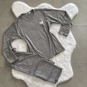 Pyjama BBS White Heart Grise